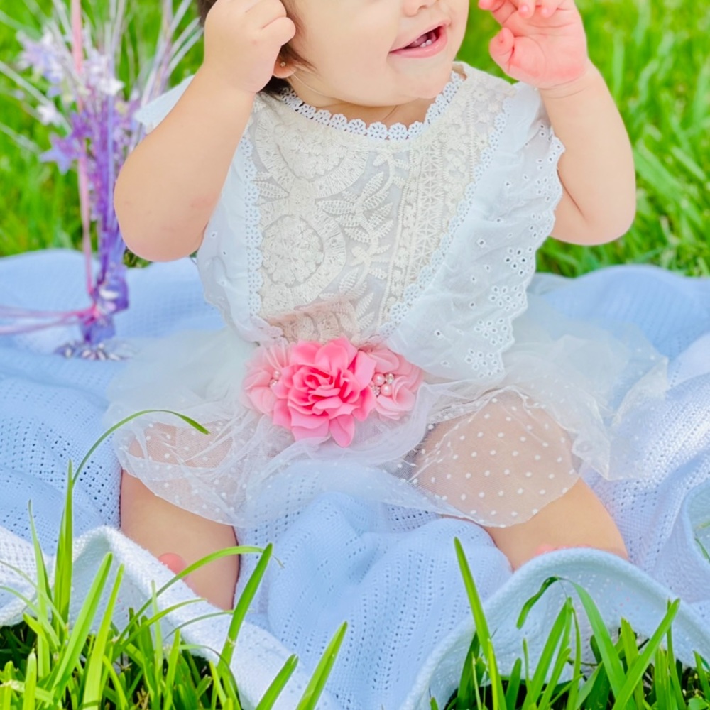White romper baby girl